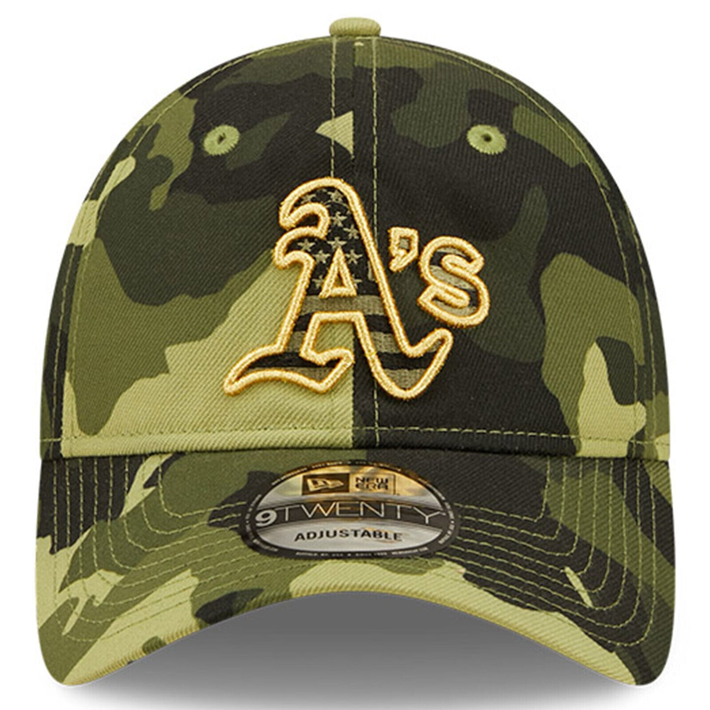 New Era Oakland Athletics A's Armed Forces Day 2022 Camo 9Twenty Hat Adjustable