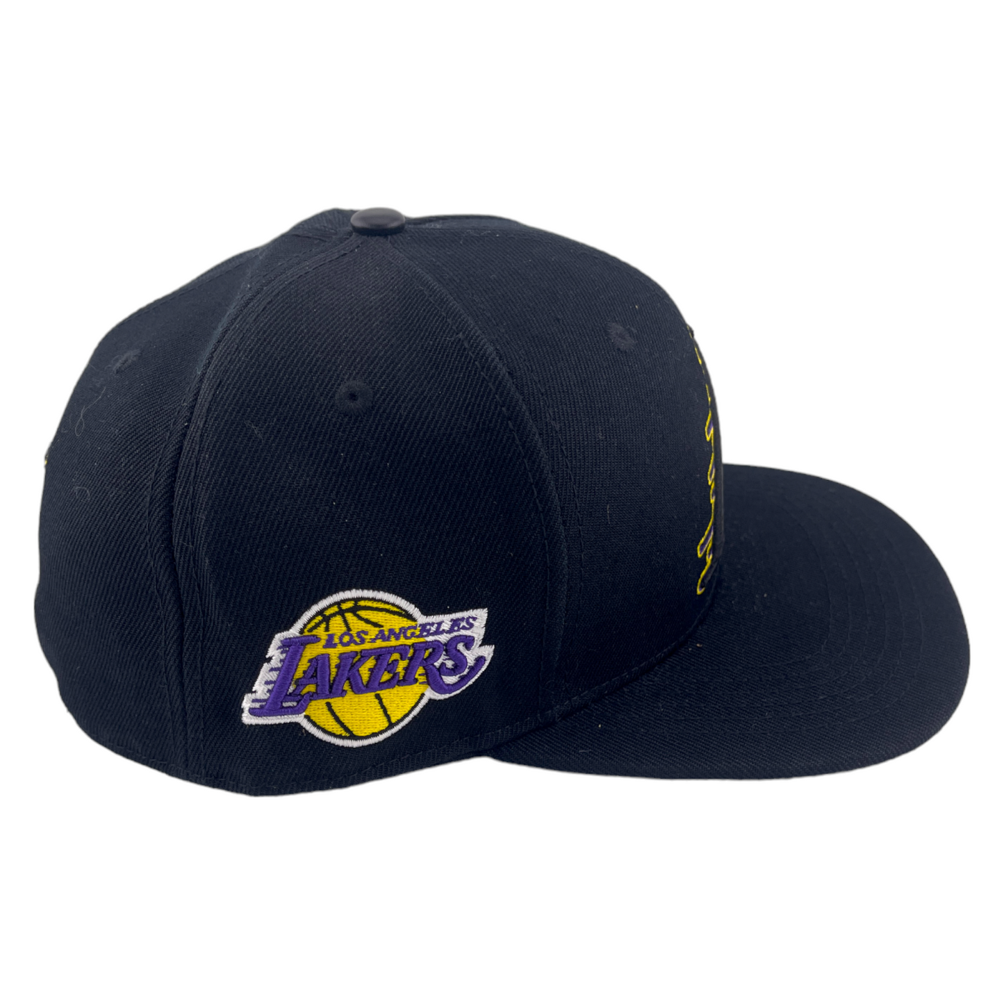 Pro Standard Los Angeles Lakers LA Logo Side Patch Black UV Snapback Hat Cap