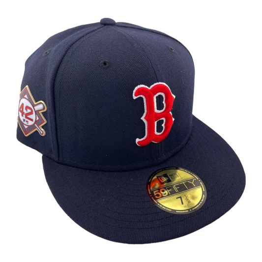 New Era Boston Red Sox #42 Jackie Robinson Day Blue/Black UV 59FIFTY Fitted Hat