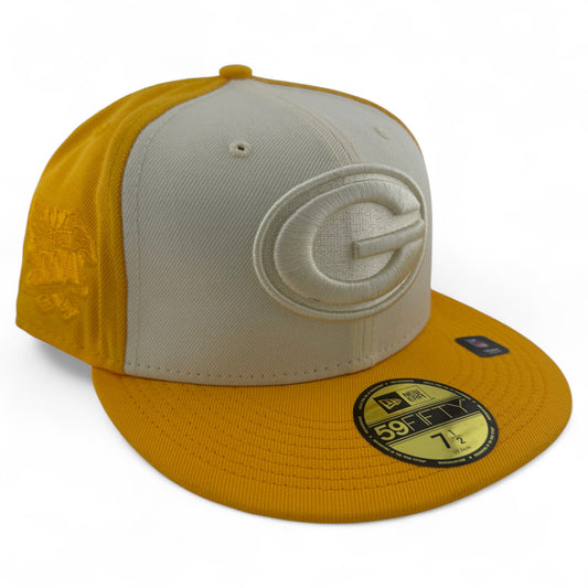 New Era Green Bay Packers NFL Super Bowl XXXI Patch Ivory 59FIFTY Fitted Hat Cap