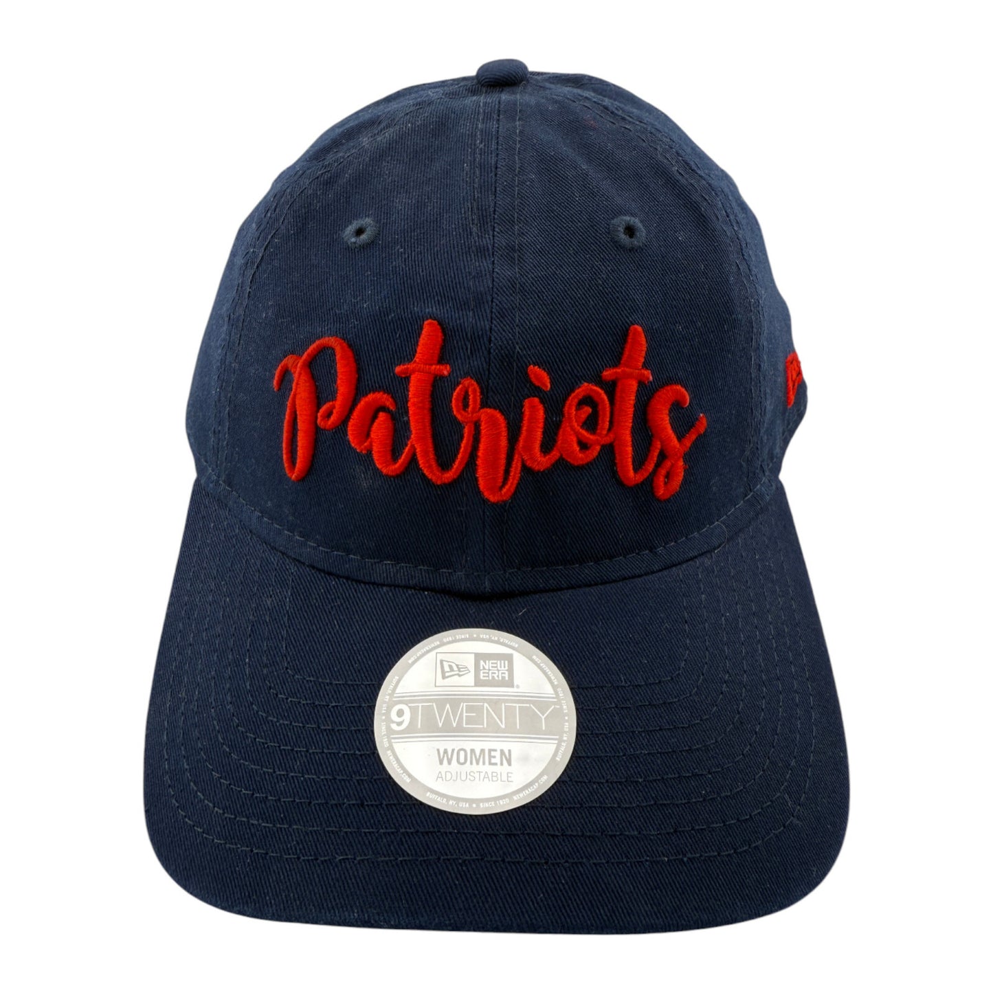 New Era New England Patriots NFL Script Logo 9Twenty Adjustable Hat Cap Women's