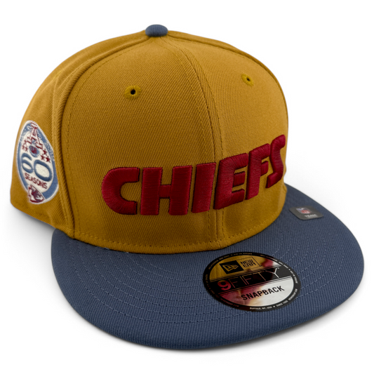 New Era Kansas City Chiefs NFL Panama Tan 9FIFTY Snapback Adjustable Hat Cap