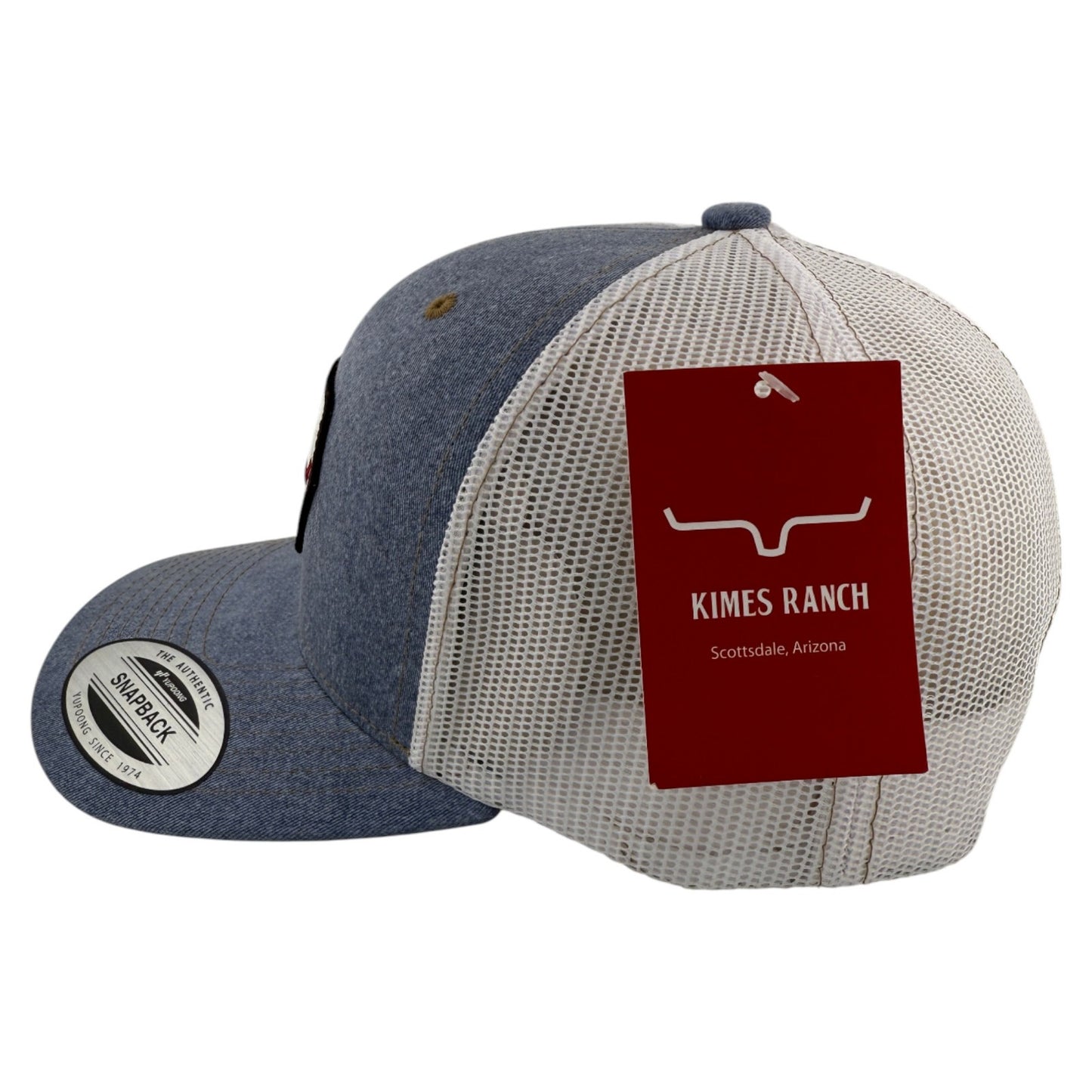 Kimes Ranch The Distance Trucker Denim Western Rodeo Snapback Adjustable Hat Cap