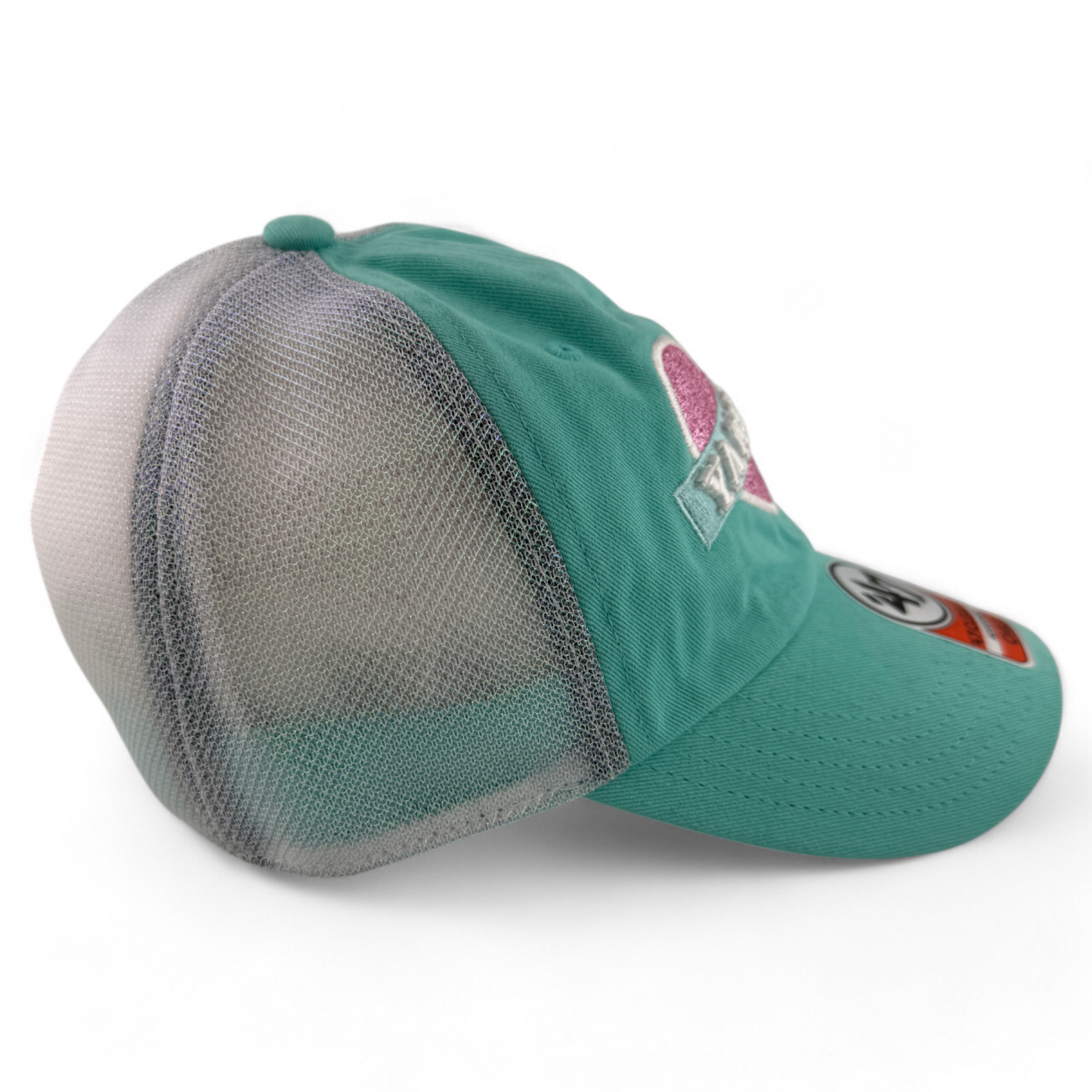`47 Brand New York Yankees MLB Mermaid Heart Clean Up Adjustable Child Dad Hat
