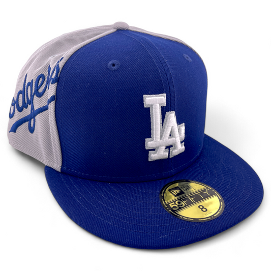 New Era Los Angeles Dodgers MLB Game Day Pack Gray/Blue 59Fifty Fitted Hat Cap