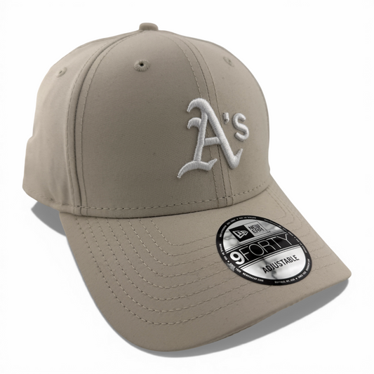 New Era Oakland Athletics A's MLB Cream 9Forty Adjustable Strap Back Hat Cap