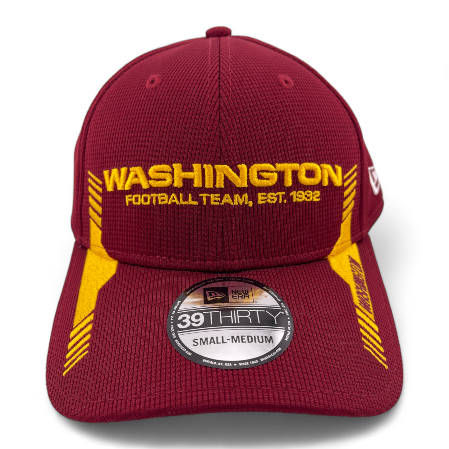 New Era Washington Football Team NFL 2021 Sideline Home Maroon 39Thirty Hat Cap