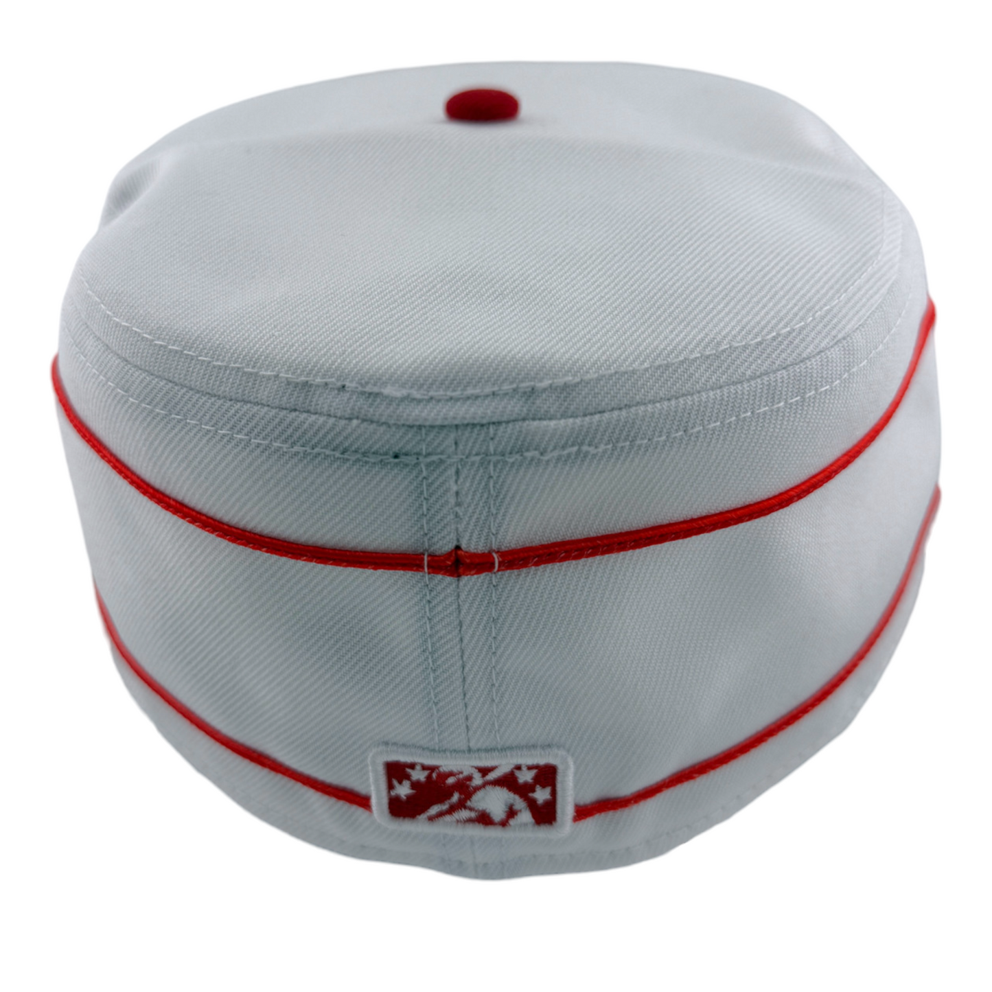 New Era Worcester WooSox Ruby Legs MiLB White/Red Pillbox 59Fifty Fitted Hat Cap