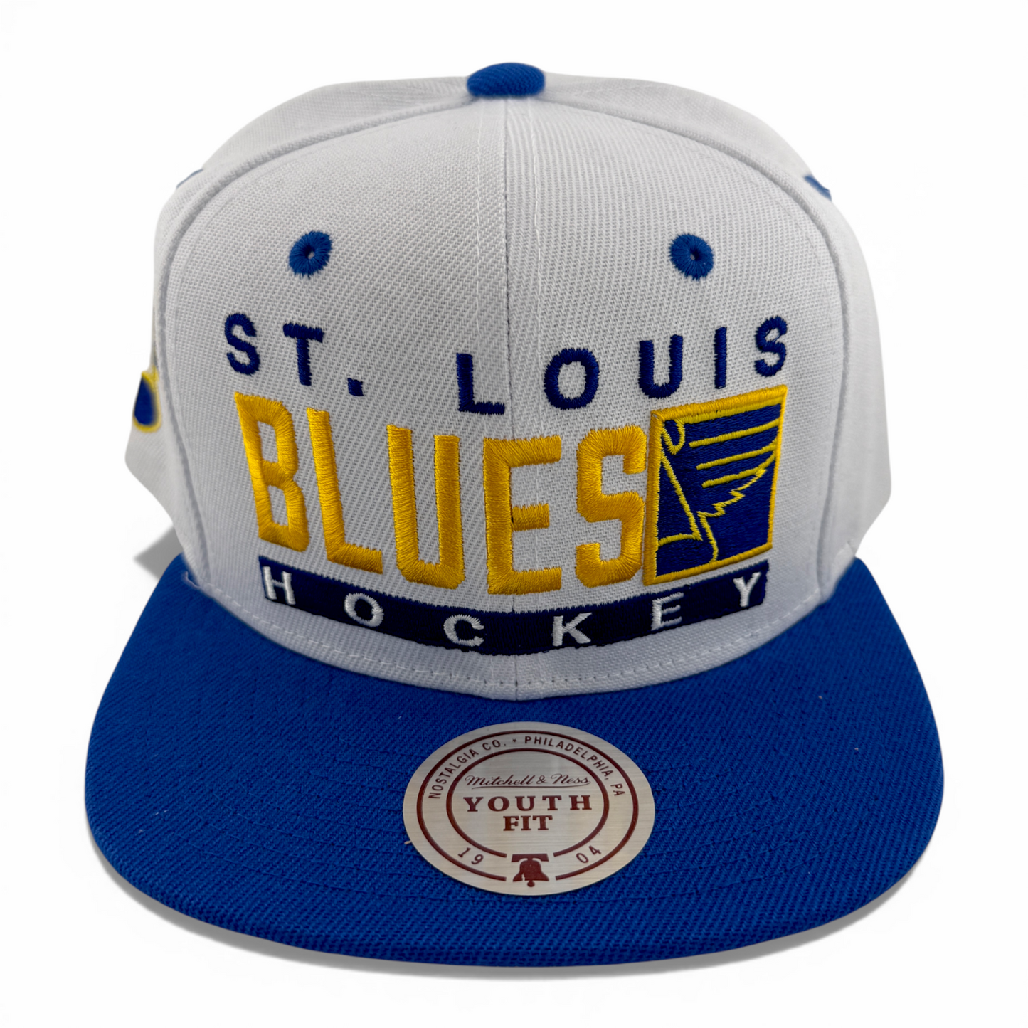 Mitchell & Ness St. Louis Blues NHL Box Out Snapback Adjustable Hat Youth Kids
