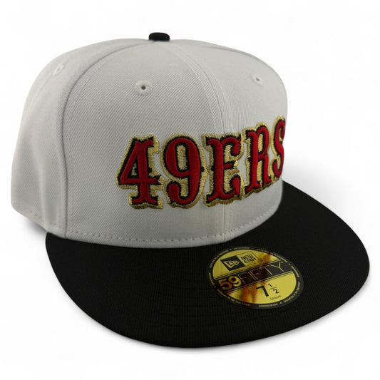 New Era San Francisco 49ers NFL 2 Tone Glitter Script Logo 59FIFTY Fitted Hat