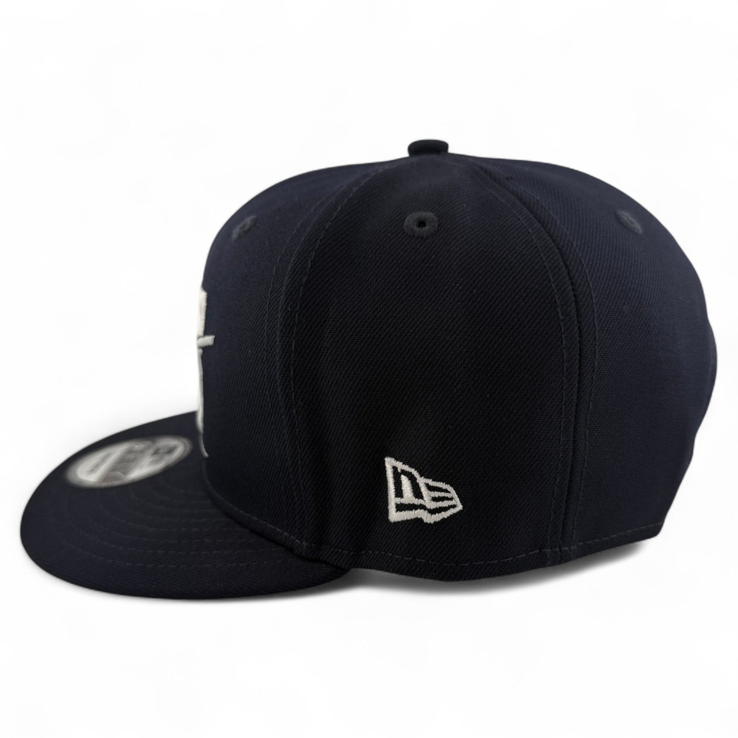 New Era New York Yankees MLB Sliced Logo Navy 9FIFTY Snapback Adjustable Hat Cap