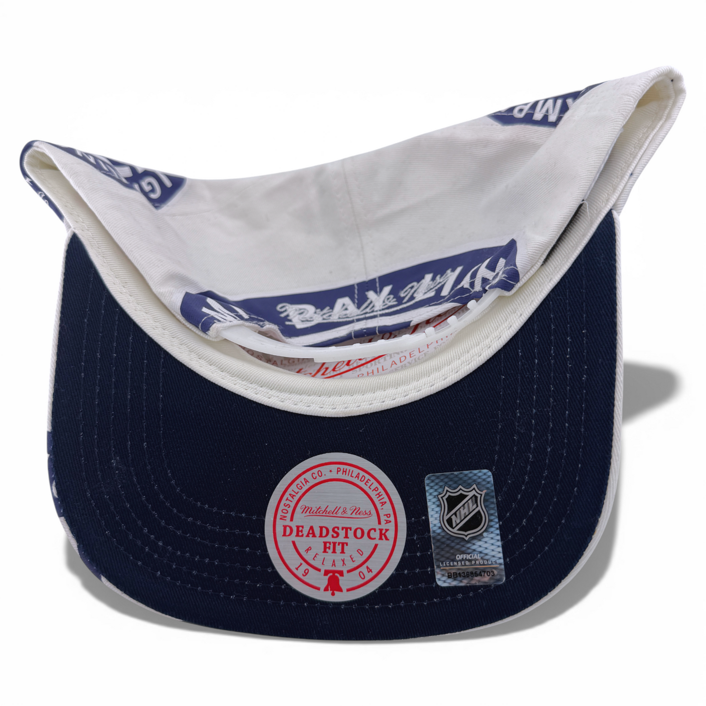 Mitchell & Ness Tampa Bay Lightning In Your Face A-Frame Snapback Adjustable Hat