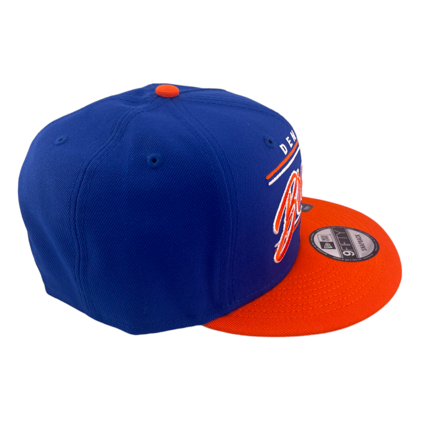 New Era Denver Broncos Team Script NFL Blue/Orange Grey UV 9FIFTY Snapback Hat Cap