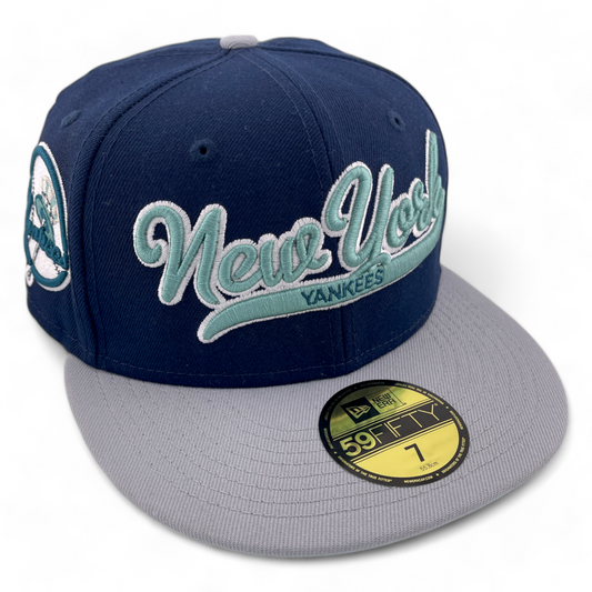 New Era New York Yankees MLB Side Patch Ocean Storm Pack 59Fifty Fitted Hat Cap