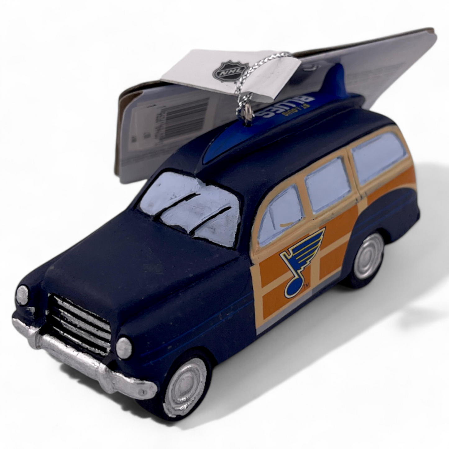 FOCO St. Louis Blues NHL Team Logo Station Wagon Ceramic Christmas Ornament