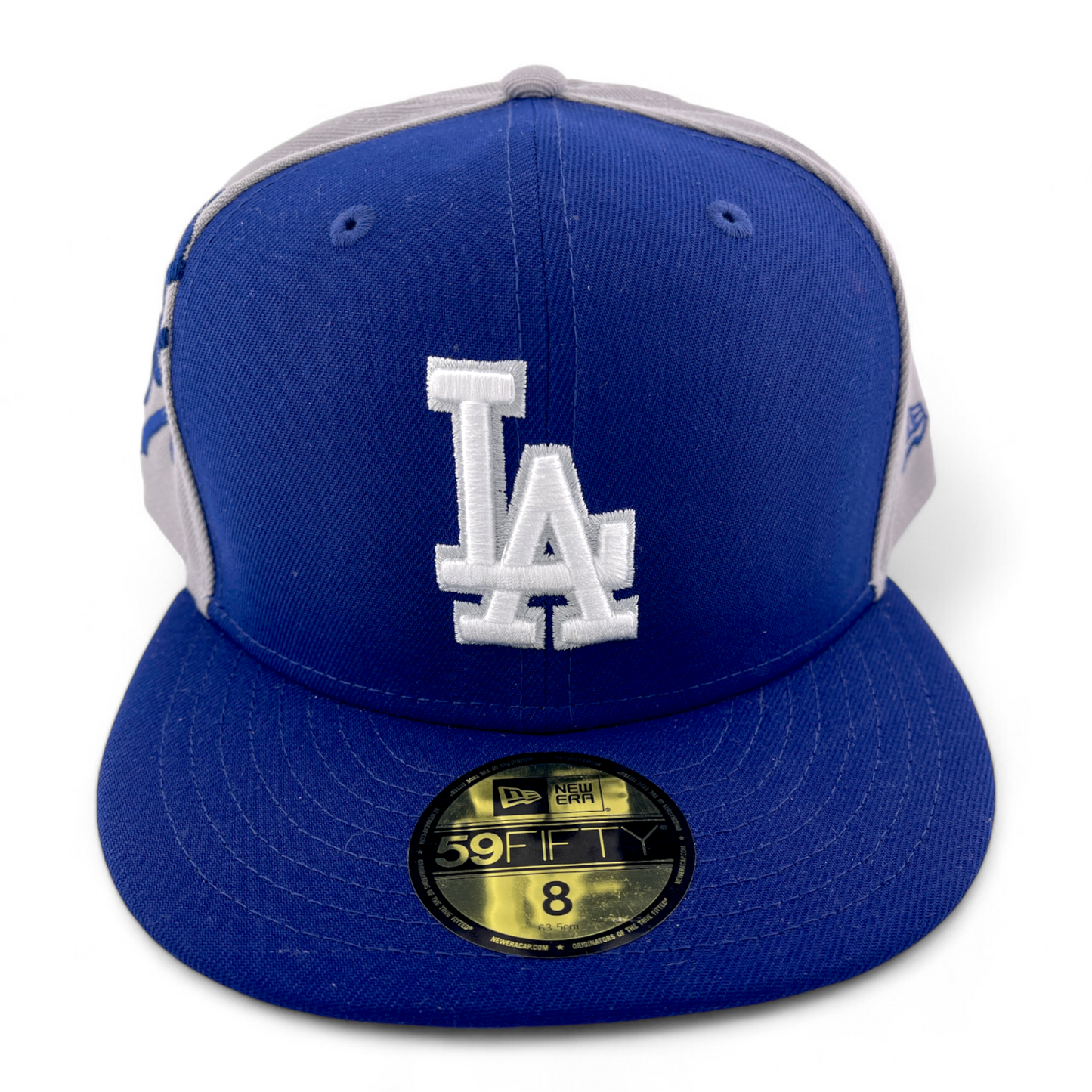 New Era Los Angeles Dodgers MLB Game Day Pack Gray/Blue 59Fifty Fitted Hat Cap