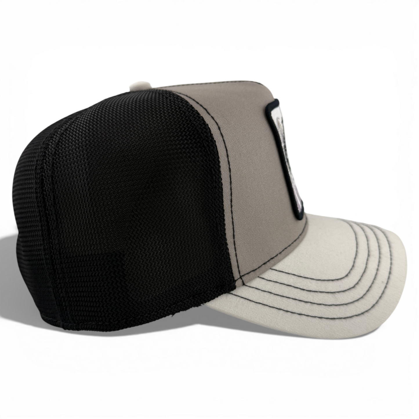 Goorin Bros The White Tiger Grey Farm Mesh Trucker Snapback Adjustable Hat Cap