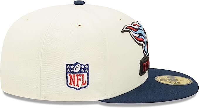 New Era Tennessee Titans 2022 Sideline NFL Cream 59FIFTY Fitted Hat Cap