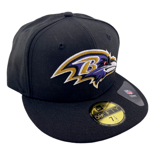 New Era Baltimore Ravens Classic Omaha Main Black/Grey UV 59Fifty Fitted Hat