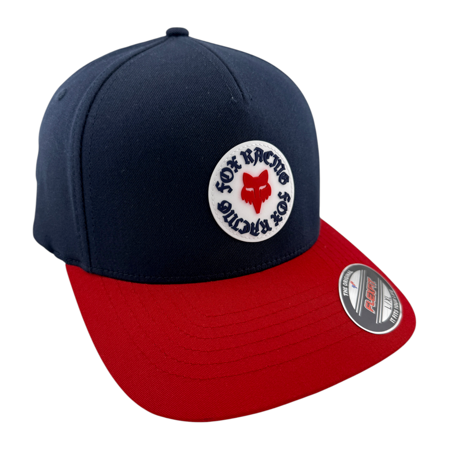 Fox Racing Race Spec Patch Logo Navy Blue A-Frame Stretch Flex Fit Adult Hat Cap