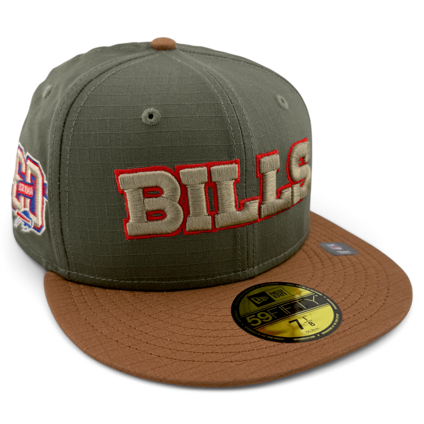 New Era Buffalo Bills NFL Ripstop Olive 60th Anniversary 59Fifty Fitted Hat Cap