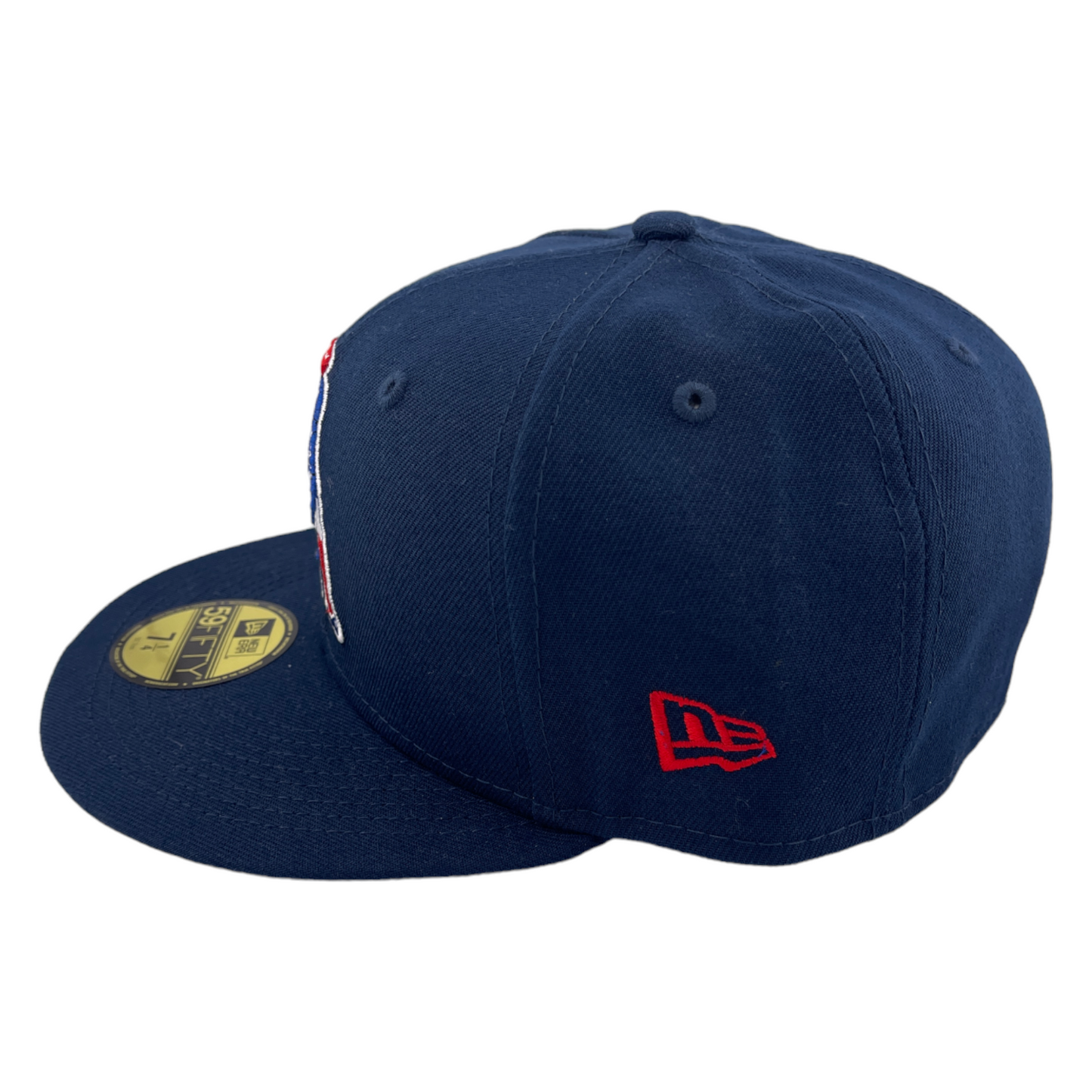 New Era New England Patriots Throwback Classic Logo Blue/Grey 59Fifty Fitted Hat Cap