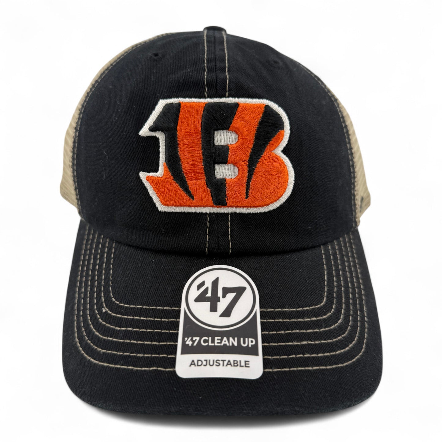 '47 Brand Cincinnati Bengals NFL Trawler Mesh Back Clean Up Adjustable Hat Cap