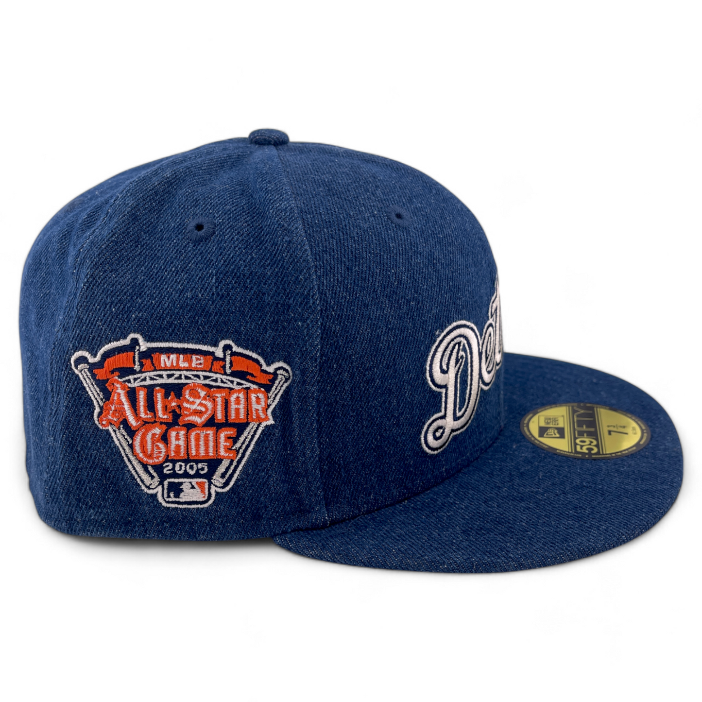 New Era Detroit Tigers MLB Denim 2005 All-Star Game Patch 59FIFTY Fitted Hat Cap