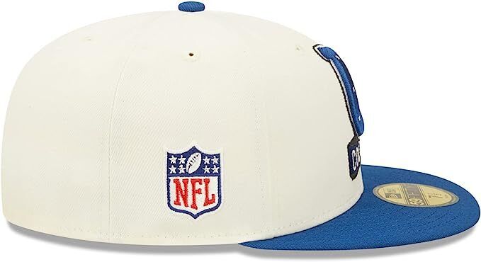 New Era Indianapolis Colts 2022 Sideline NFL Cream 59FIFTY Fitted Hat Cap