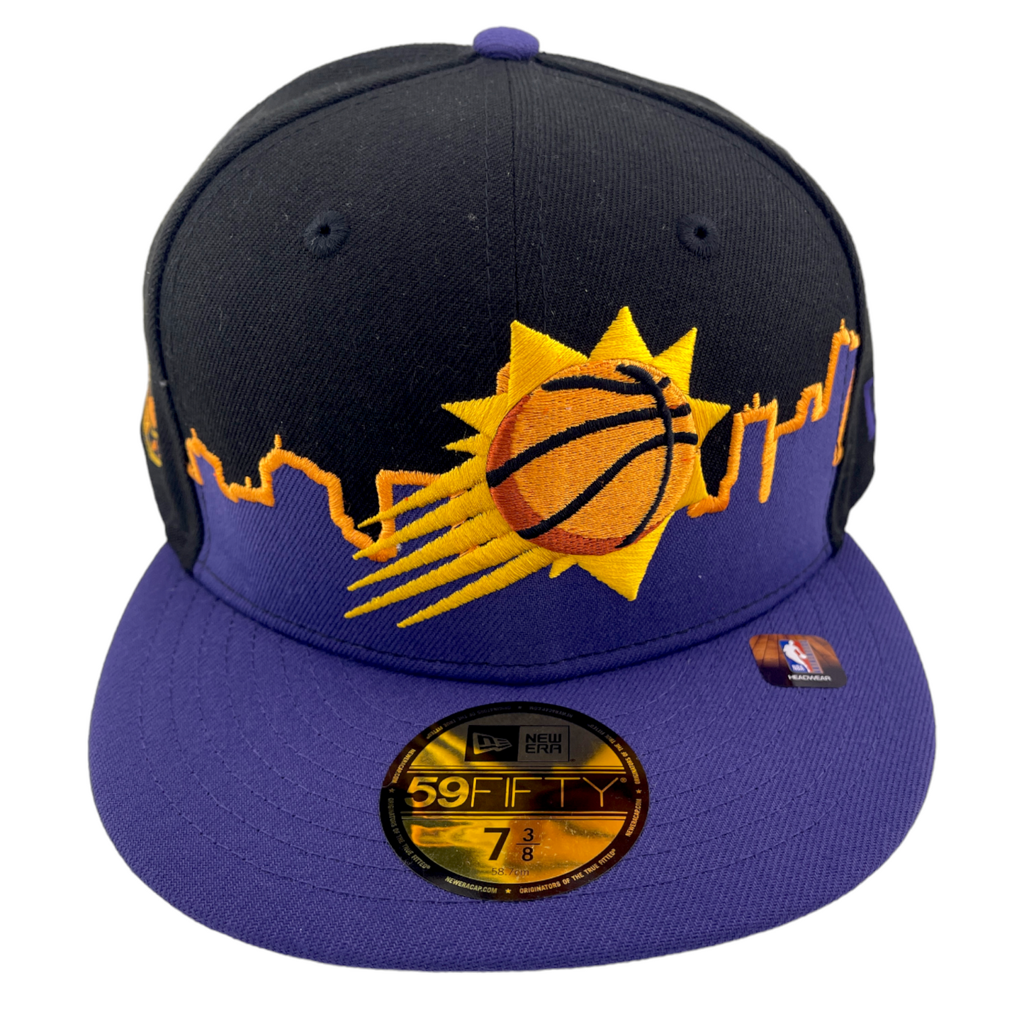 New Era Phoenix Suns Tip Off 2022 Cityscape Black/Purple/Grey 59Fifty Fitted Hat Cap