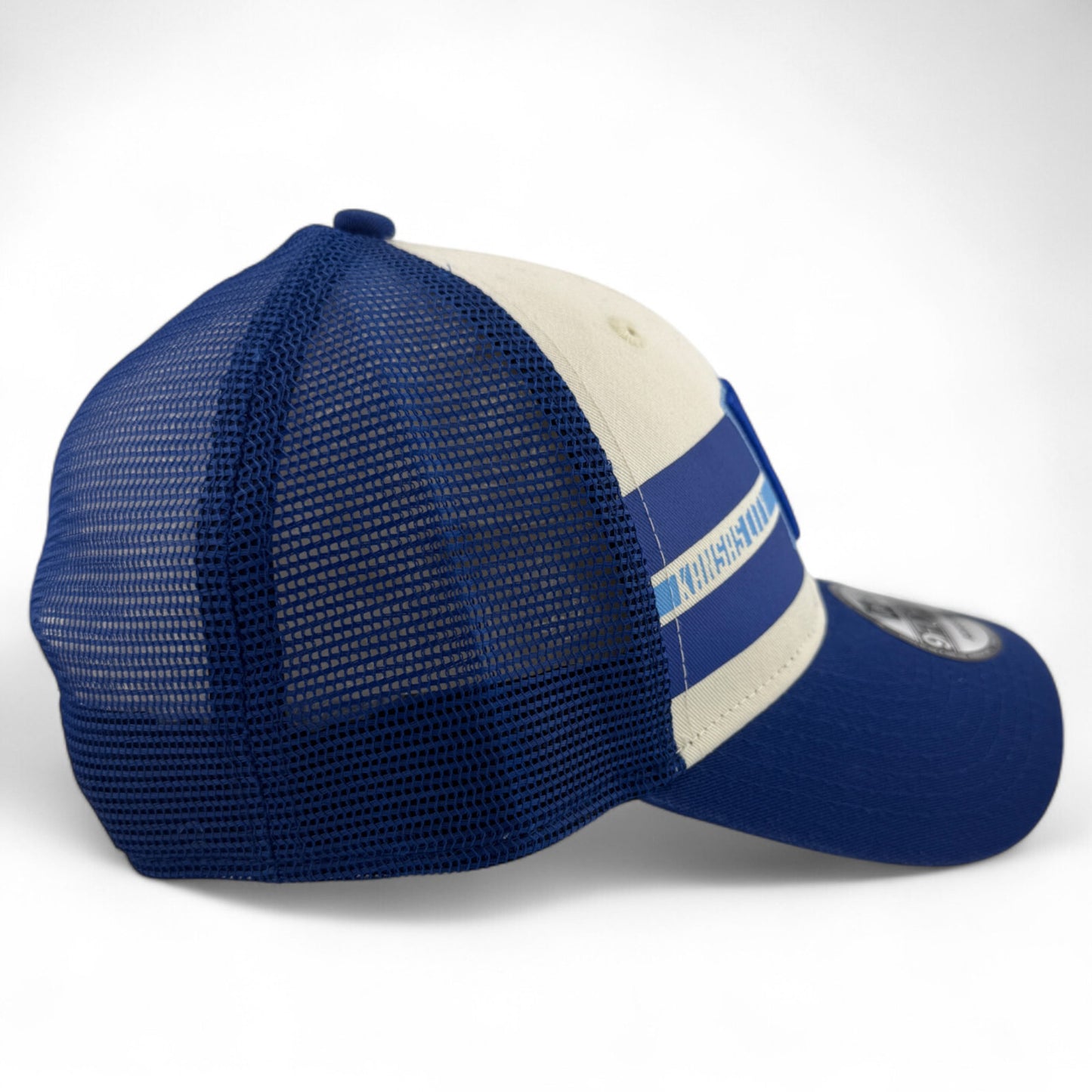 New Era Kansas City Royals MLB Team Stripes Mesh 9Forty Adjustable Snapback Hat