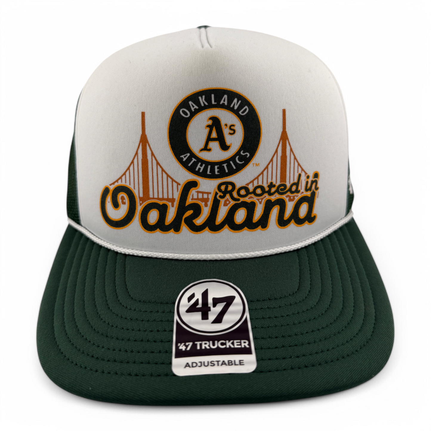 '47 Brand Oakland Athletics A's MLB Region Foam Trucker Snapback Mesh Back Hat