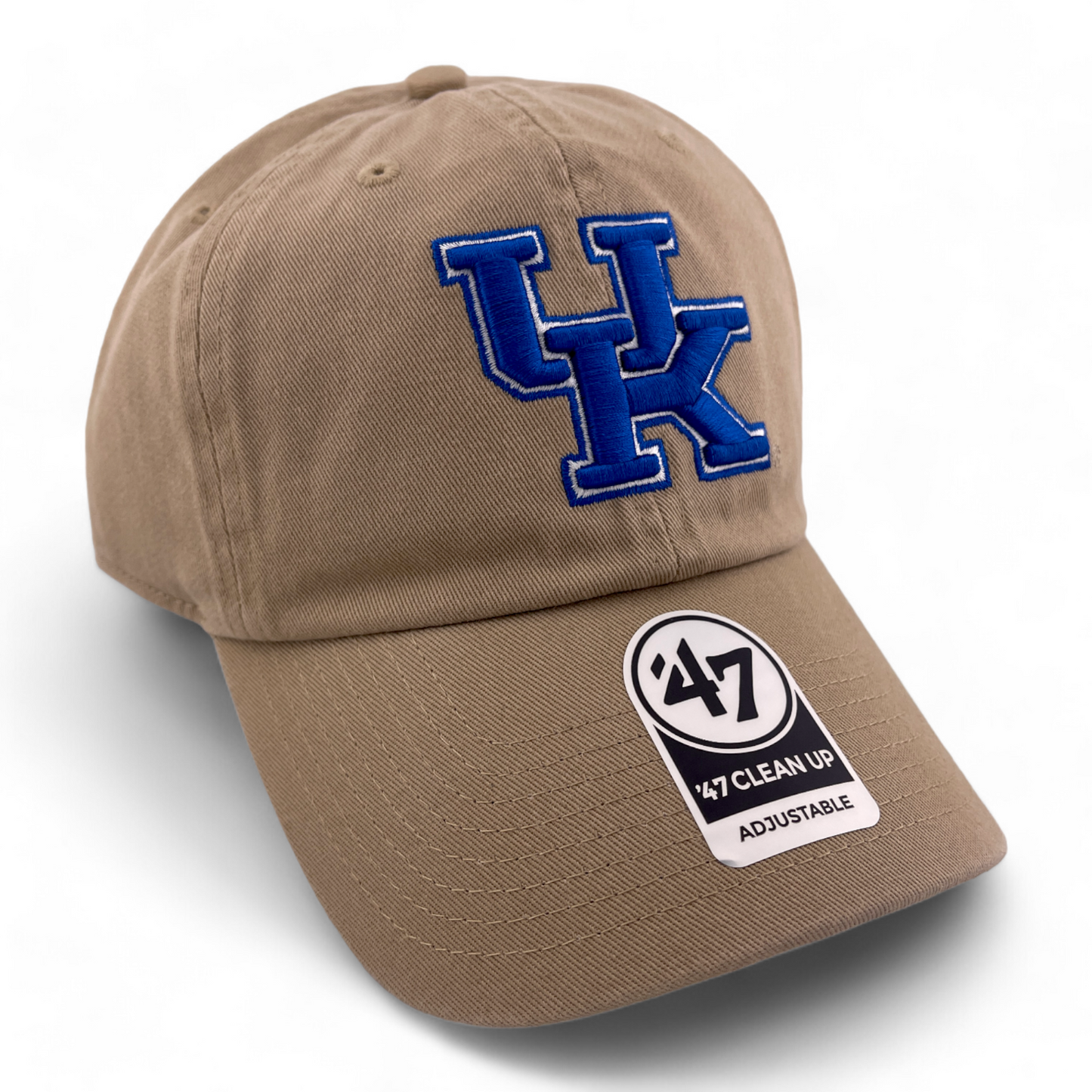 '47 Brand University of Kentucky Wildcats NCAA Tan Clean Up Adjustable Dad Hat