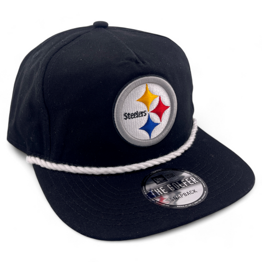 New Era Pittsburgh Steelers NFL The Golfer Rope A-Frame Snapback Adjustable Hat