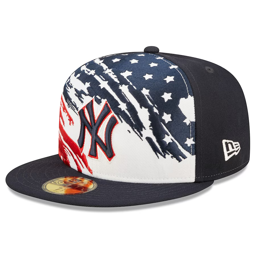 New Era New York Yankees 2022 4th of July Flag On-Field 59FIFTY Fitted Hat Cap