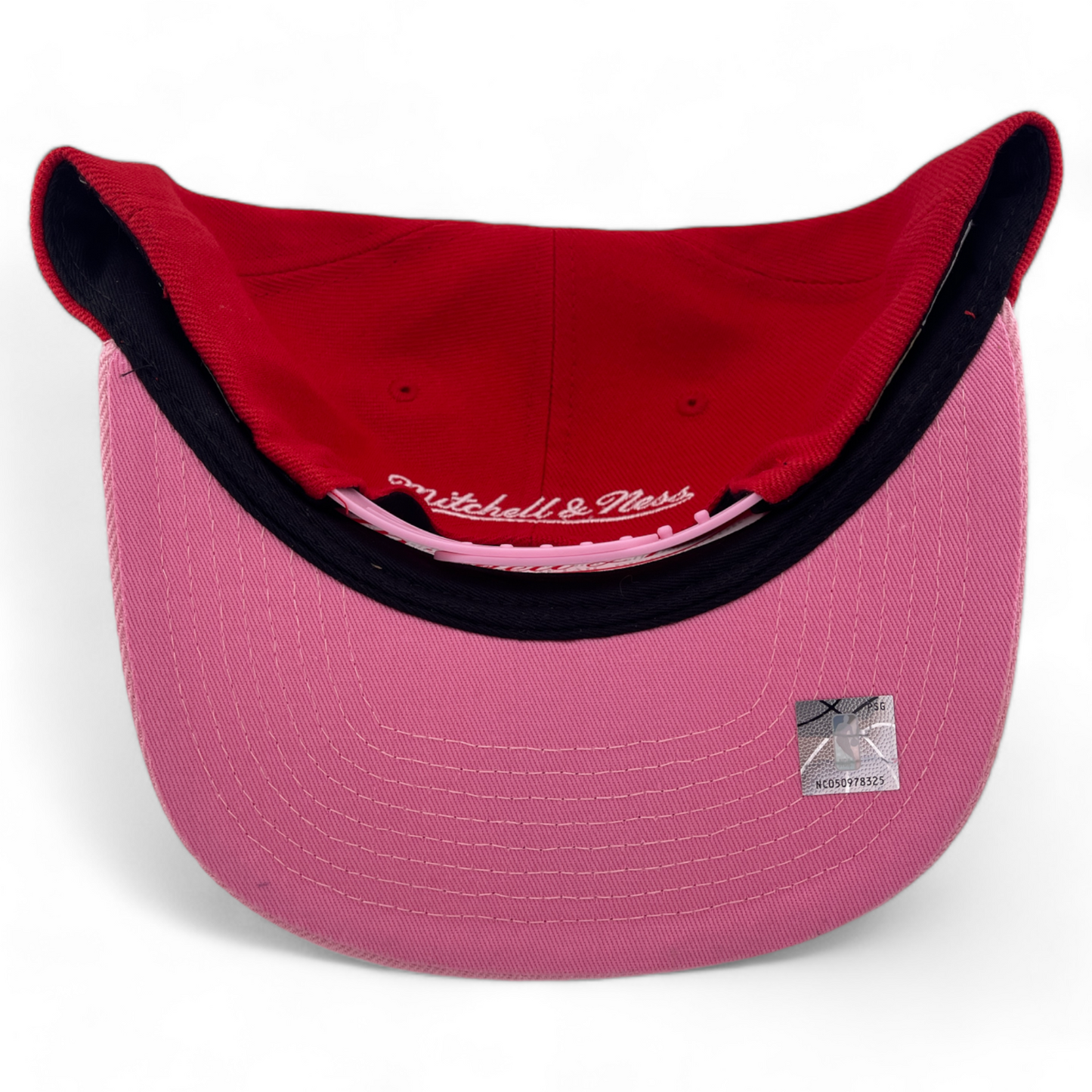 Mitchell & Ness Toronto Raptors NBA Sweatheart 2-Tone Pink/Red Snapback Hat Cap