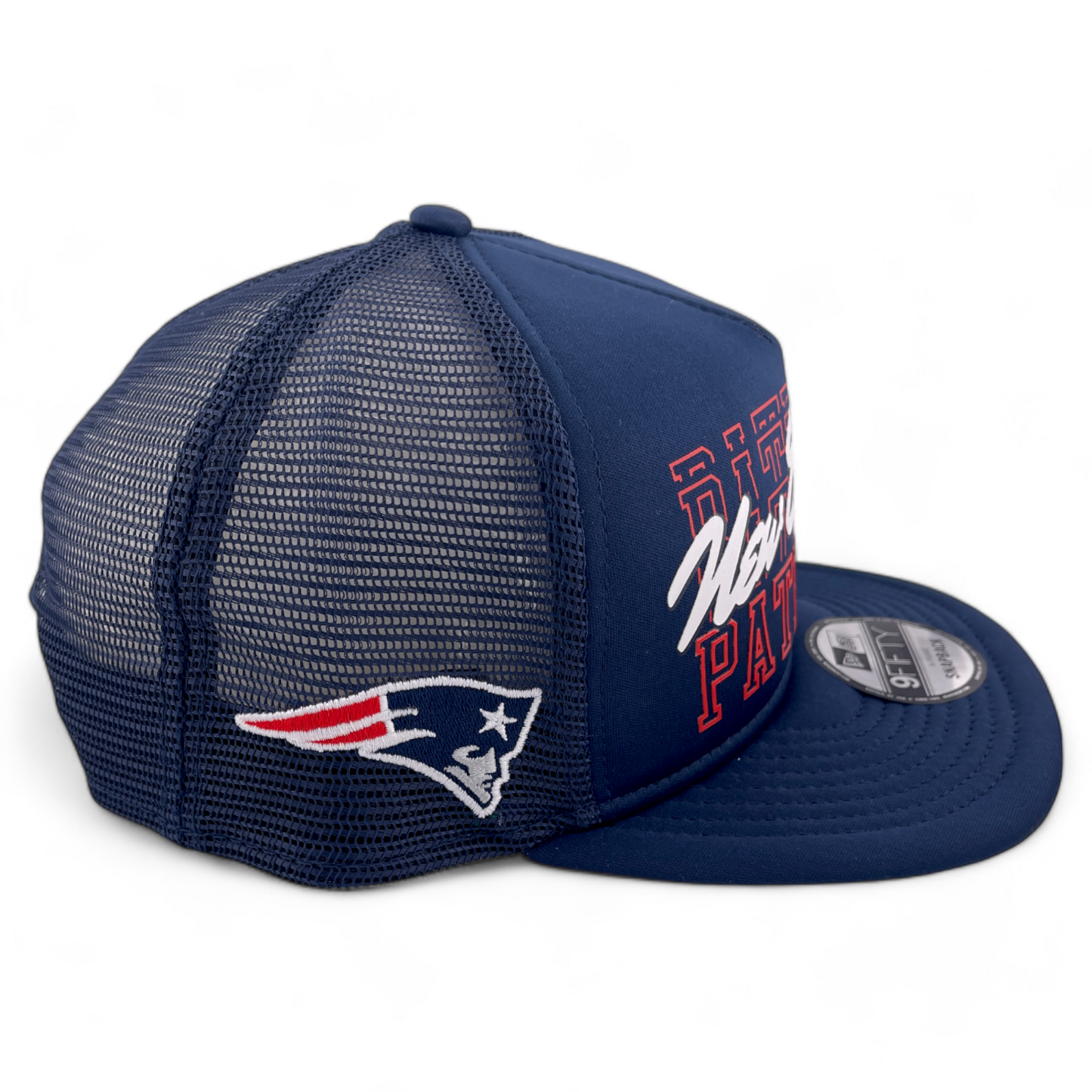 New Era New England Patriots NFL 9FIFTY Foam Mesh Back Trucker Snapback Hat Cap