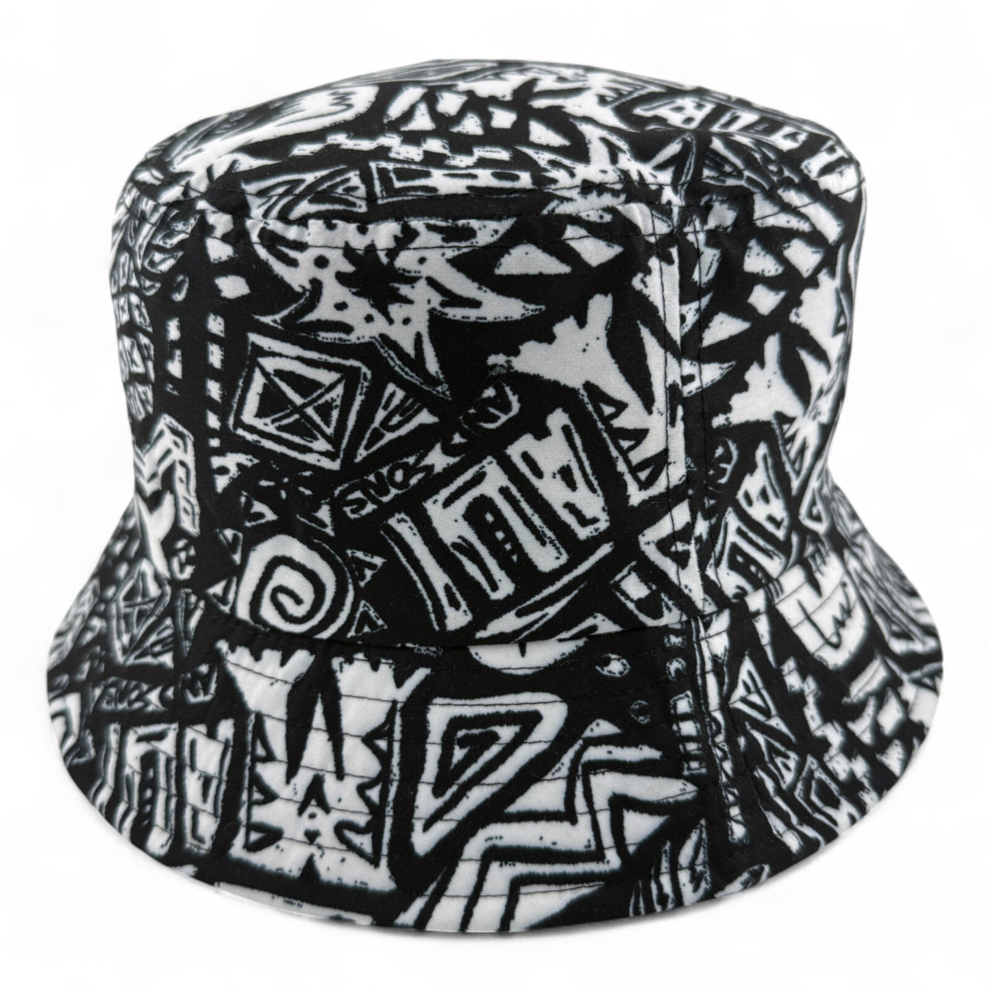 Maui and Sons Block Party Black/White Boonie Bucket Hat Unisex Adult One Size