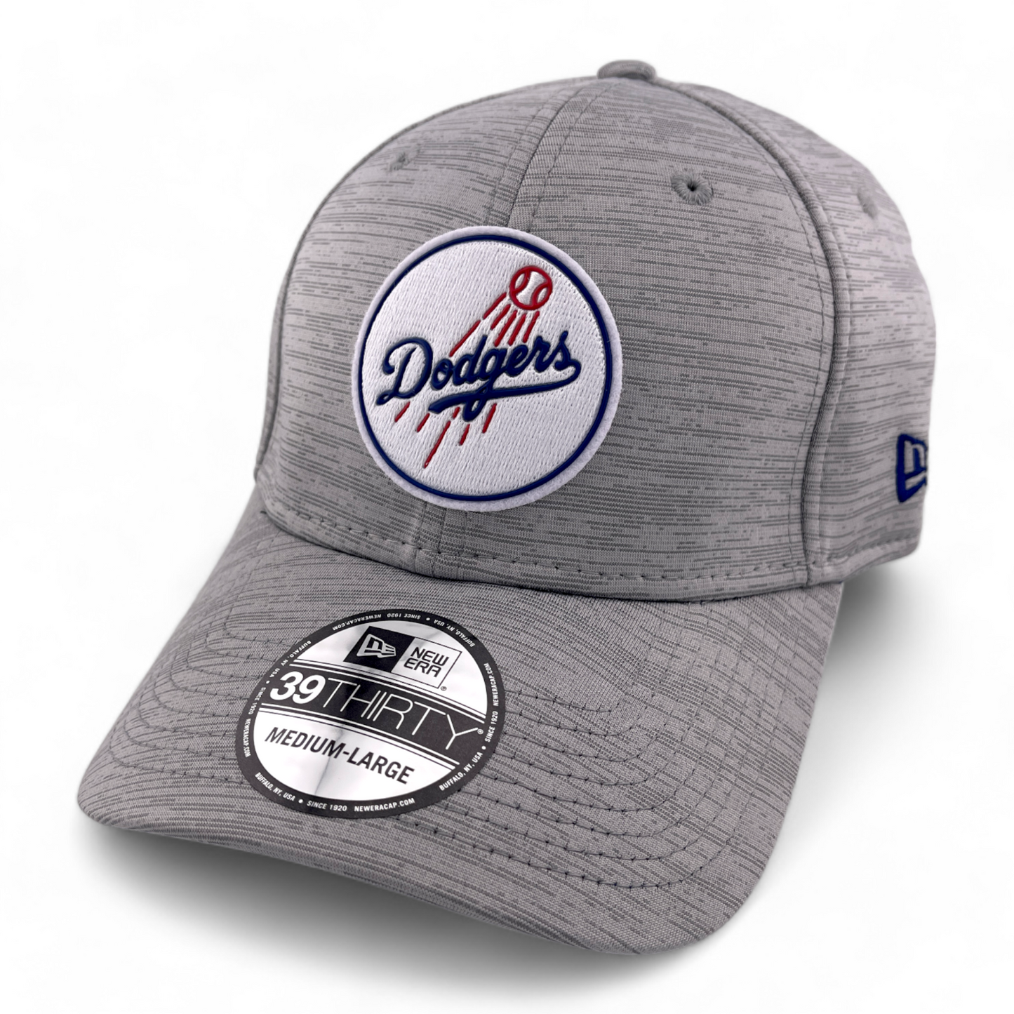 New Era Los Angeles Dodgers MLB 2023 Clubhouse Grey 39Thirty Stretch Fit Hat Cap