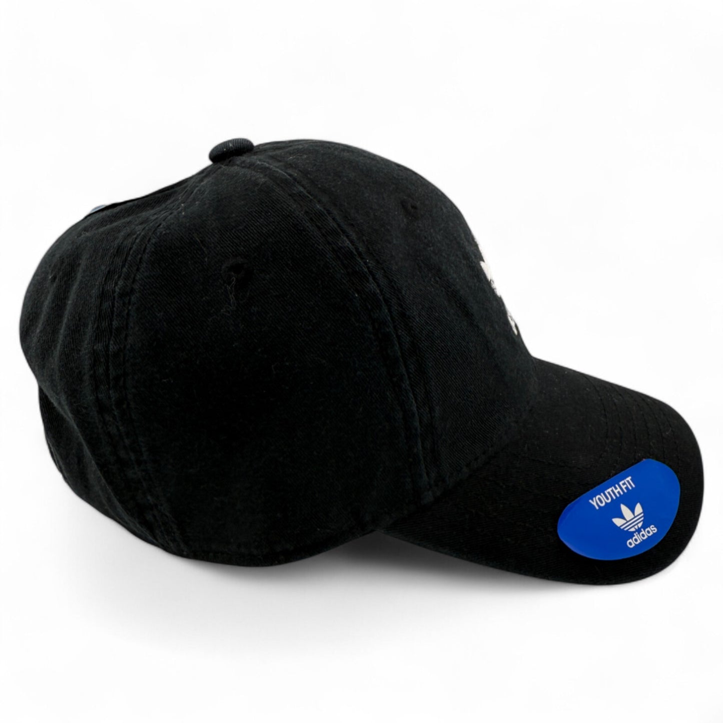 Adidas Originals PreCurved Washed Black Adjustable Baseball Cap Hat Child Youth