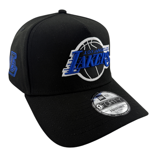 New Era Los Angeles Lakers NBA Blue A-Frame 9Forty Snapback Adjustable Hat Cap
