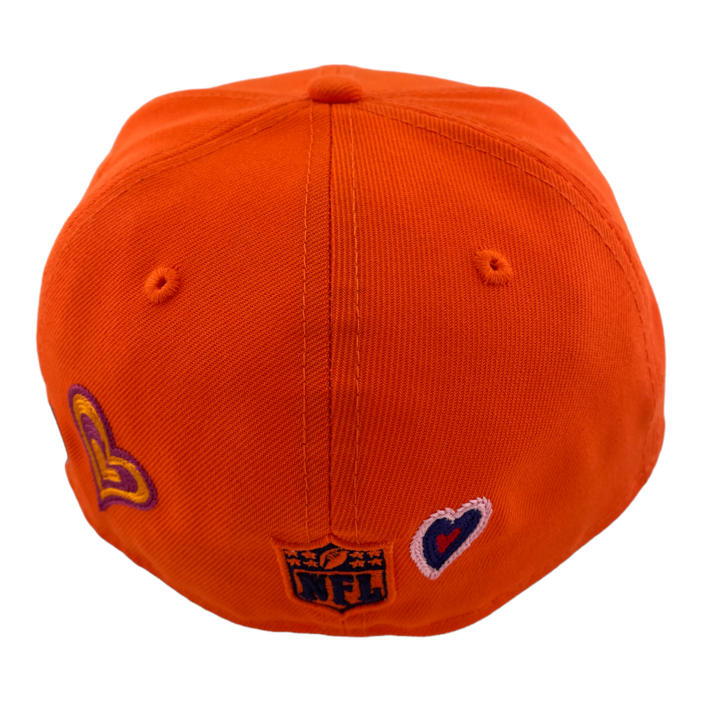 New Era Denver Broncos Chain Stitch Hearts Orange/Pink UV 59FIFTY Fitted Hat Cap