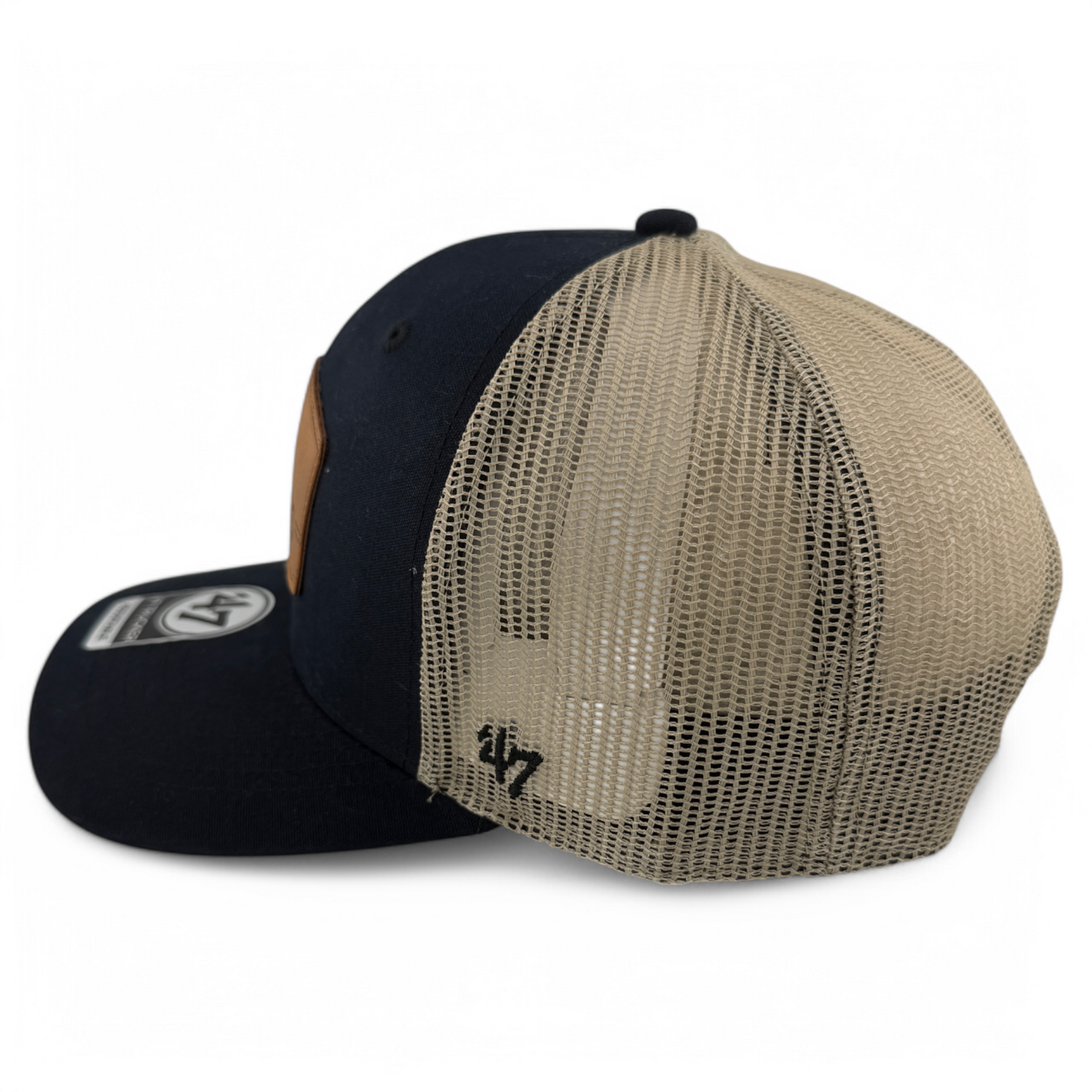 '47 Brand Arizona Coyotes NHL Rawhide Leather Patch Navy Trucker Snapback Hat