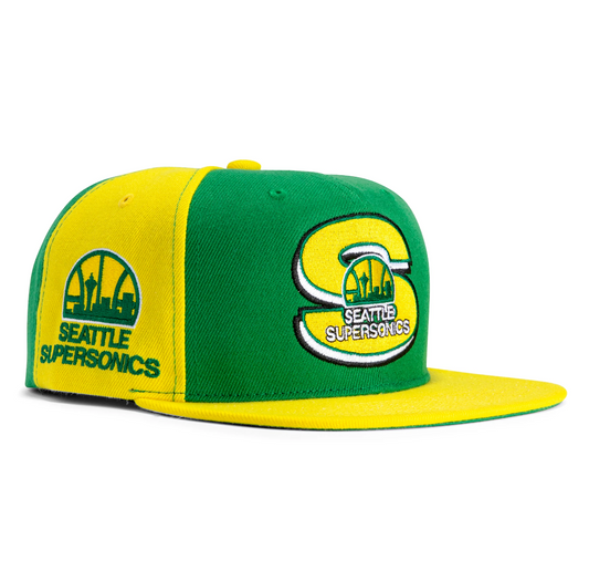 Mitchell & Ness Seattle Supersonics NBA Rear Script Deadstock Patch Snapback Hat