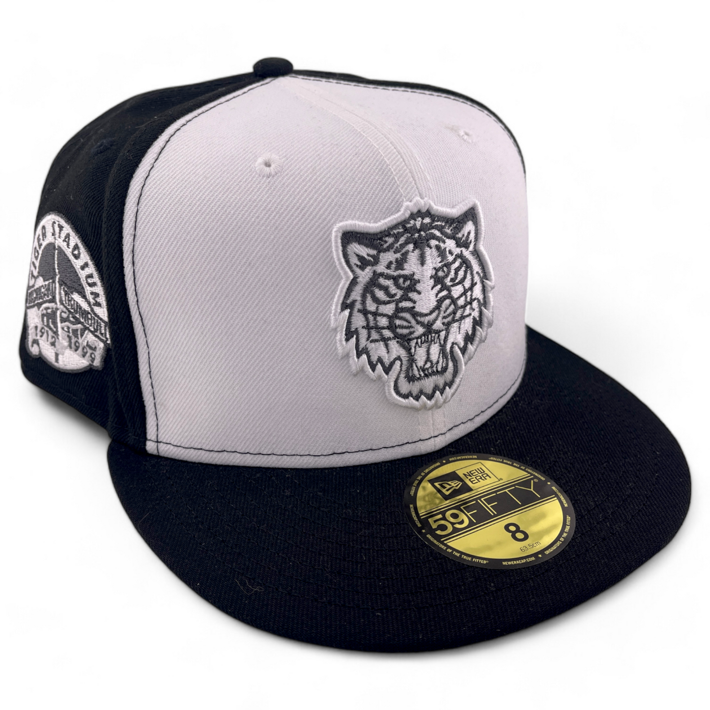 New Era Detroit Tigers MLB Black/White Tiger Stadium Patch 59Fifty Fitted Hat