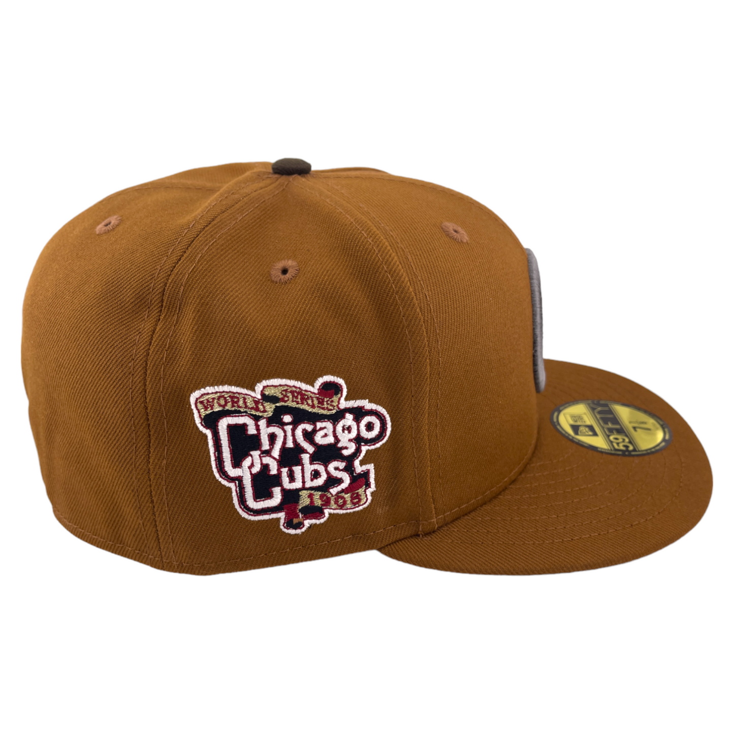 New Era Chicago Cubs 1908 World Series Side Patch Tan Toast Pack 59FIFTY Hat