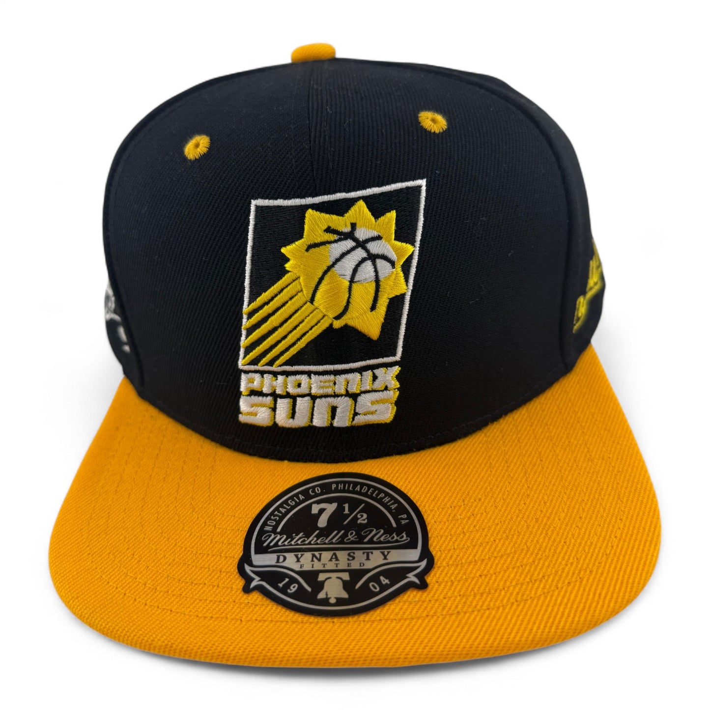 Mitchell & Ness Phoenix Suns NBA 40th Anniversary Yellow Dynasty Fitted Hat Cap