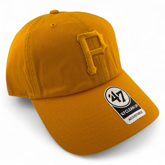 '47 Brand Pittsburgh Pirates MLB Yellow Tonal Clean Up Adjustable Dad Hat Cap