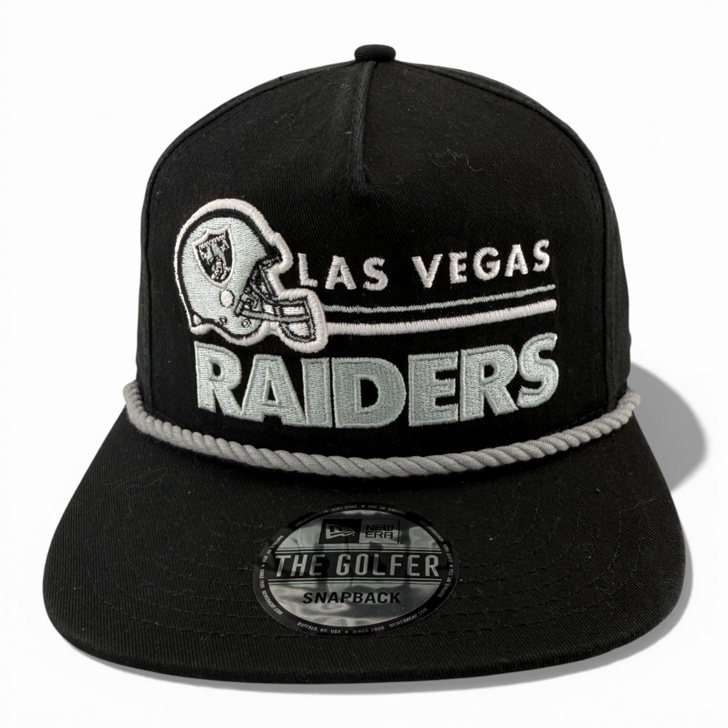 New Era Las Vegas Raiders NFL Retro Bar Golfer A-Frame Snapback Adjustable Hat