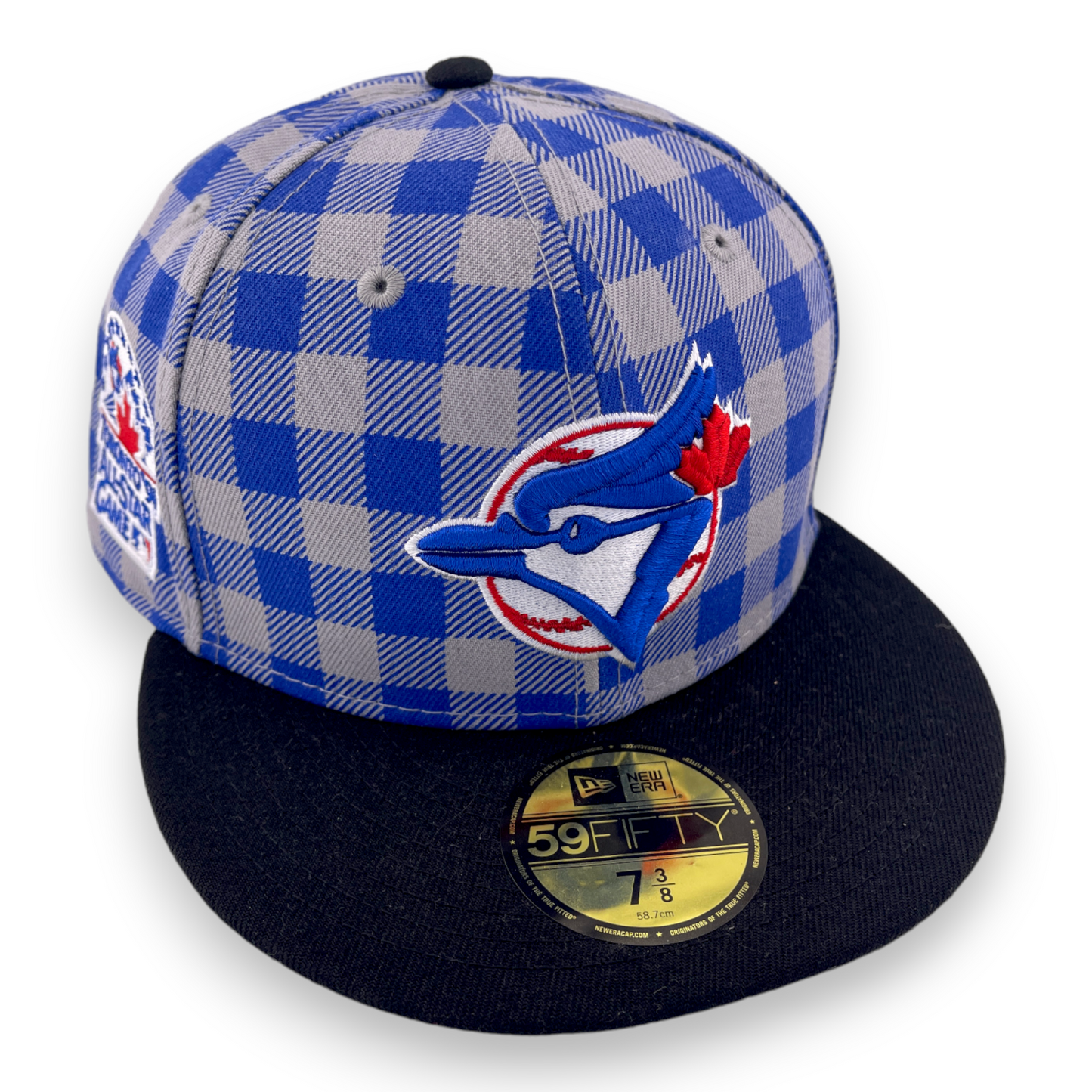 New Era Toronto Blue Jays 1991 All-Star Game Plaid Checkered Blue 59FIFTY Hat Cap